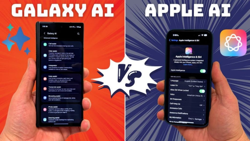 Galaxy AI vs Apple Intelligence